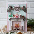 Christmas card with fireplace