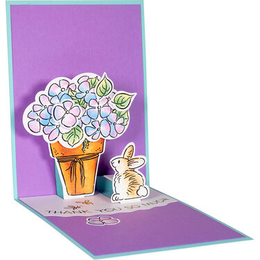 POP Shapes Bunny Hydrangea Card