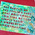 Simply Having a Wonderful Christmas Time - Mixed Media Christmas Insert