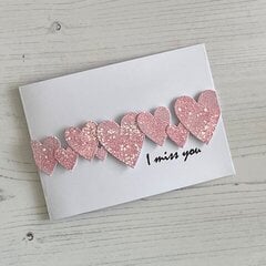 Embossed hearts card
