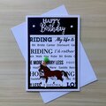 Birthday card for a quirky horseback riding friend