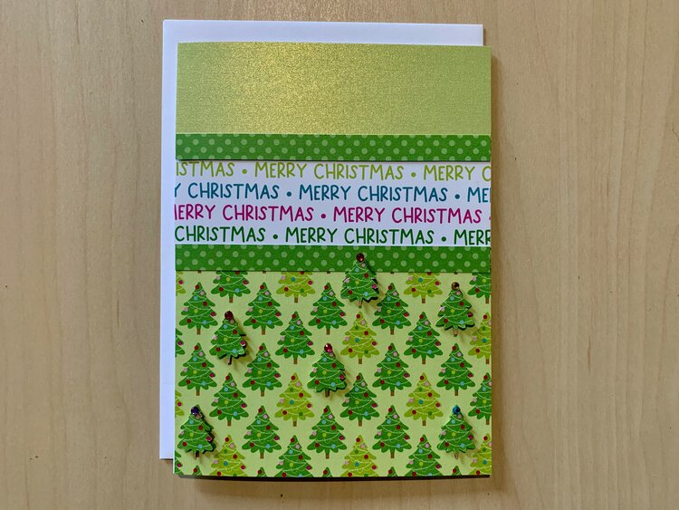 Shiny Christmas Tree Card