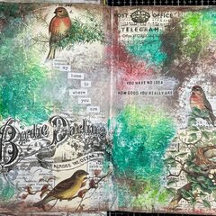 Aviary collage journal page