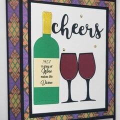 Wine Theme Birthday Fun-Fold Card