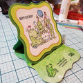 Hoppy Birthday Frogs easel card