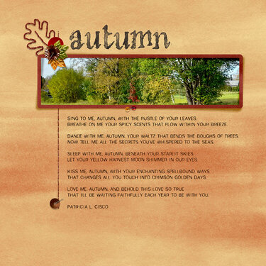 Sing To Me Autumn
