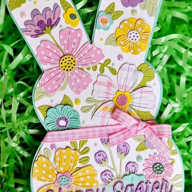 Spring Blooms Bunny Card