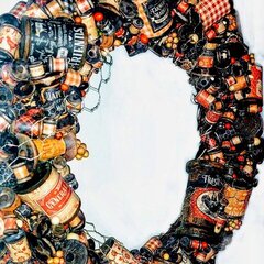 Farmhouse spool wreath