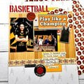 Basketball Scrapbook Layout