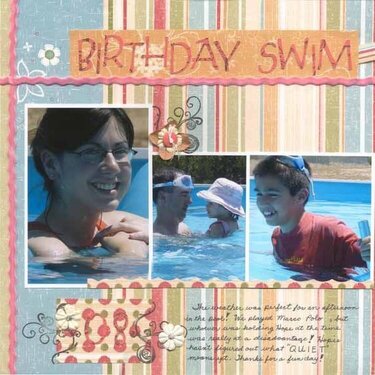 Birthday Swim***Layout a day Challenge***