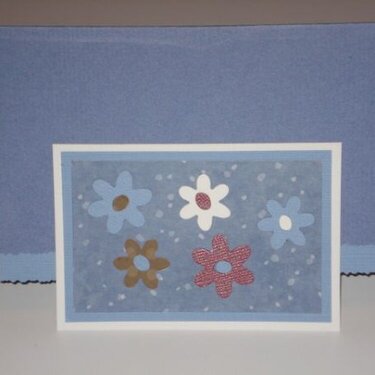 Blue floral card