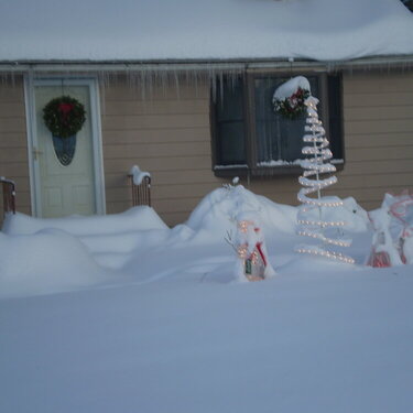 the front of our house after the snow