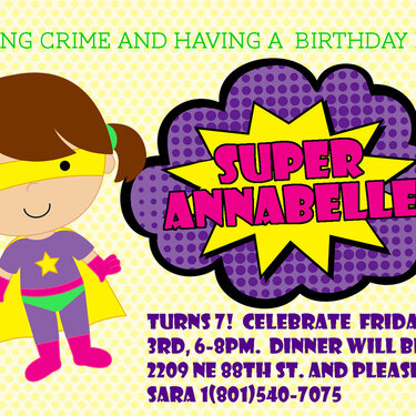Super Annabelle Invite