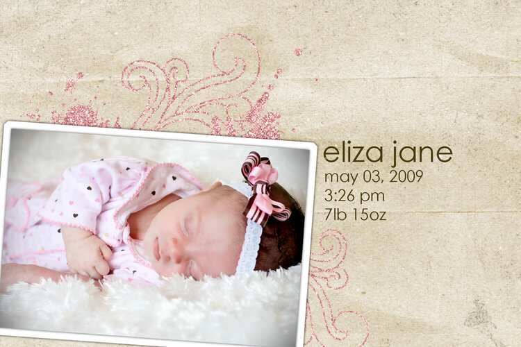 Eliza Birth Announcement