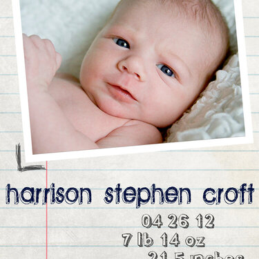 Harrison Birth Announcement