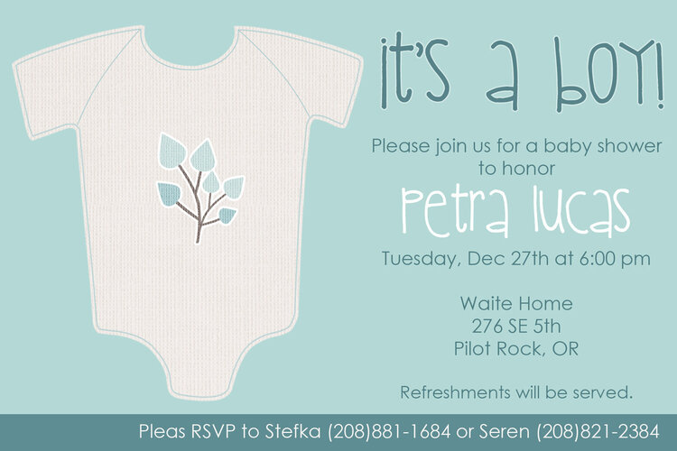 Petra Baby Shower Invite