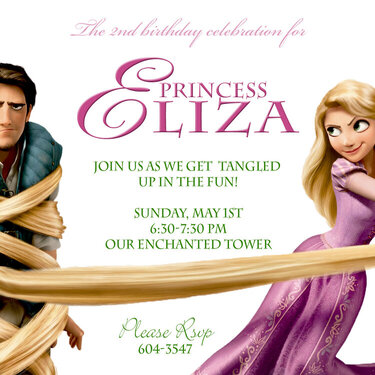 Tangled Birthday Invite