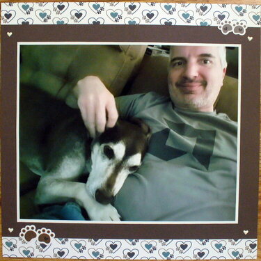 DH &amp; dog on couch