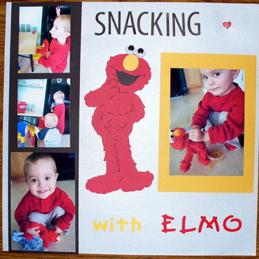 Snacking with Elmo