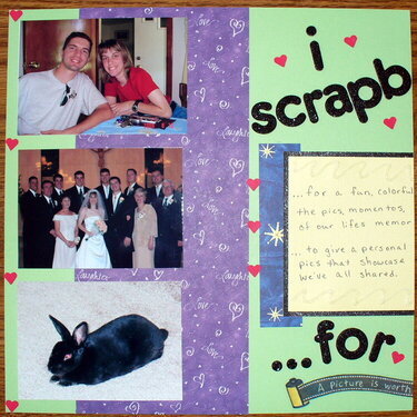 I scrapbook...for us  (left)