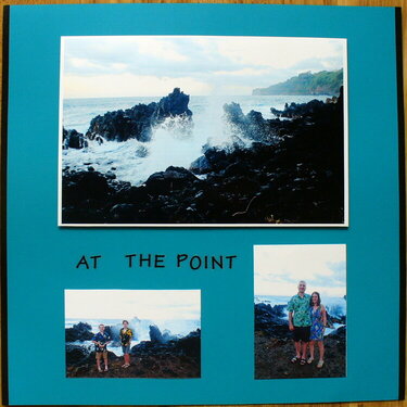 at the point
