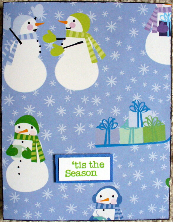 Snowman card 4