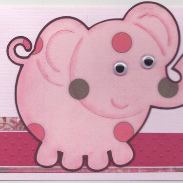 Girl elephant card
