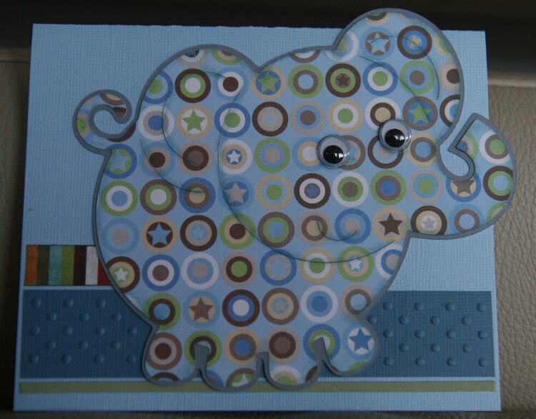 Boy elephant card