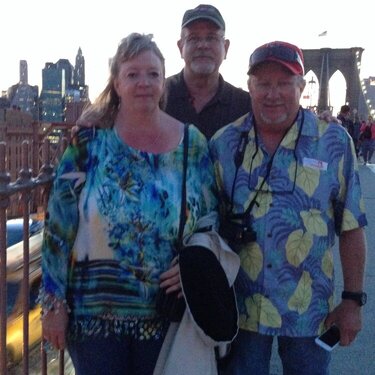 Ed, Diane and Mac on Brooklyn Bridge