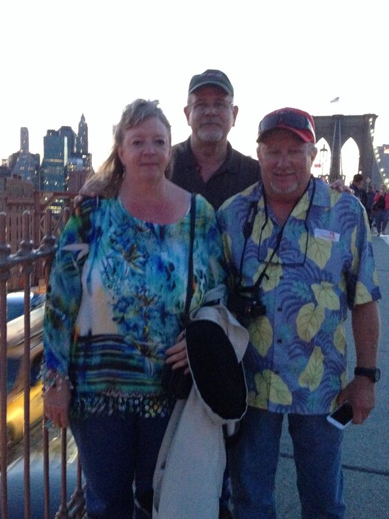 Ed, Diane and Mac on Brooklyn Bridge
