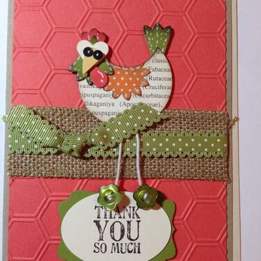 Chicken Thank You Card