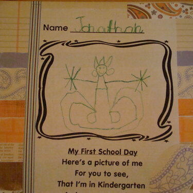 Jonathan&#039;s first picture in Kindergarden