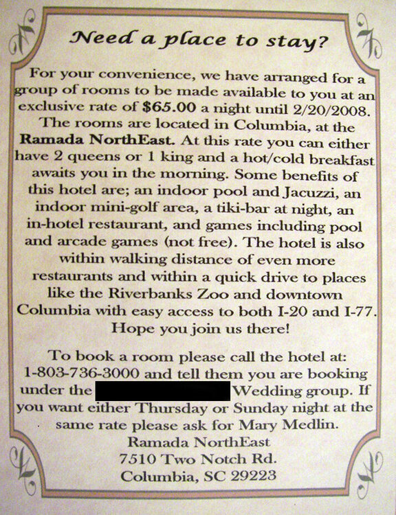 hotel info card
