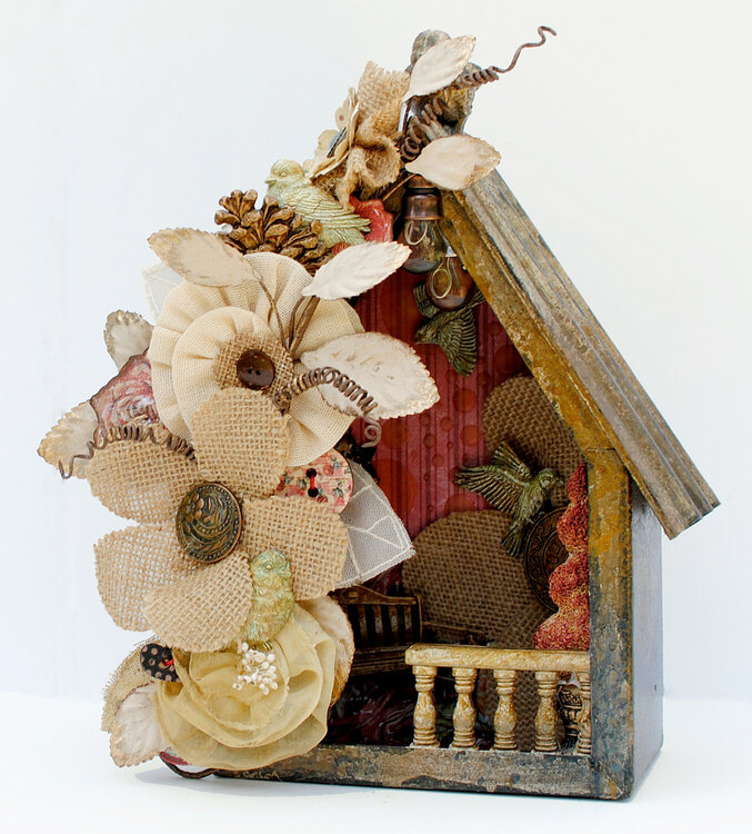 &quot;Prima&quot; Altered Metal Bird House Frame...with Video