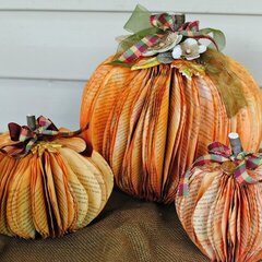 Book Paper Pumpkins...with Video Tutorial