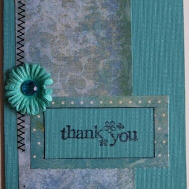 Teal Thank You Card