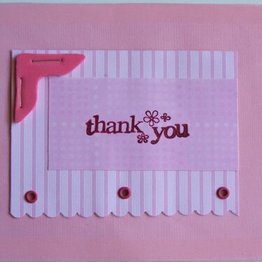 Thank You Card Pink