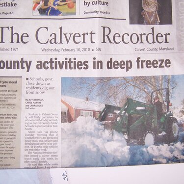 NewsPaper Clipping of Snow
