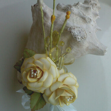 Handmade Flower Spray - Yellow Delight