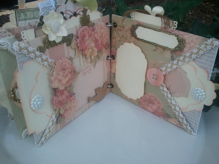 Vintage Rose - OOAK Pocket Mini Album