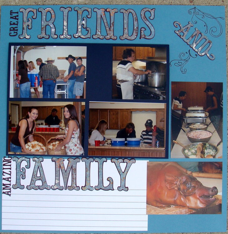 Good Food, Great Friends, Amazing Family - right side