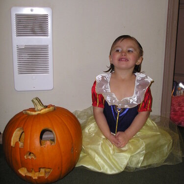 snow white nad her pumpkin