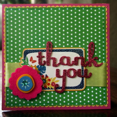 THANK YOU CARD- AMERICAN CRAFTS MARGARITA COLLECTION