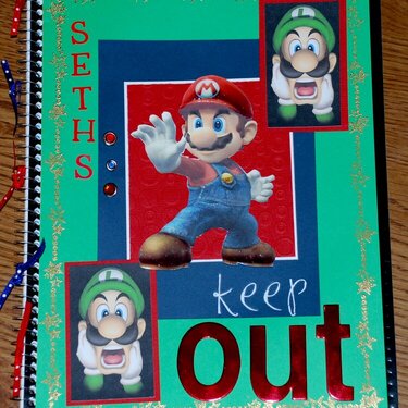 Altered notebook for son