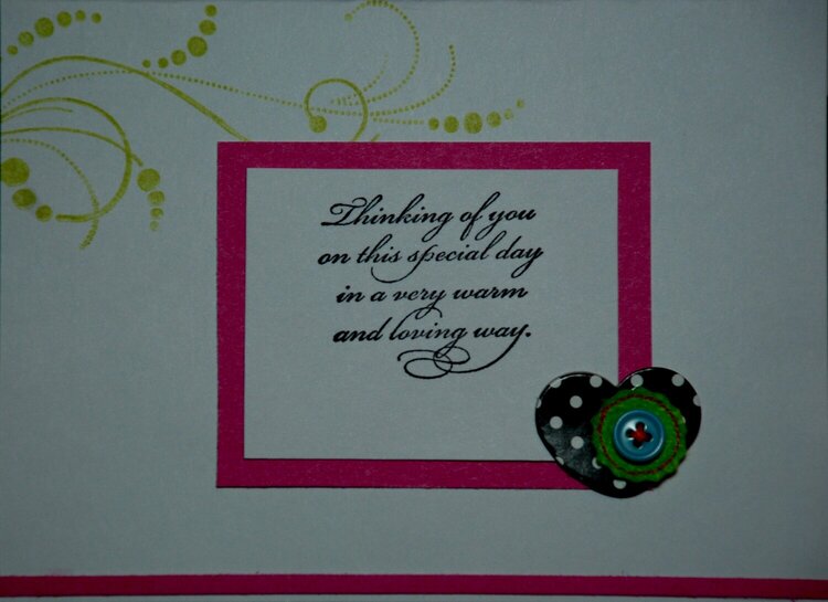 Inside of bday card