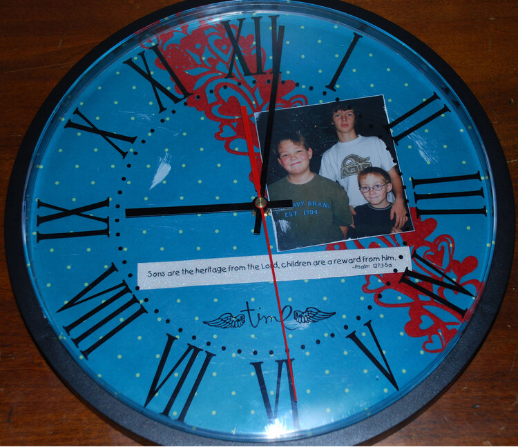 clock w/my boys
