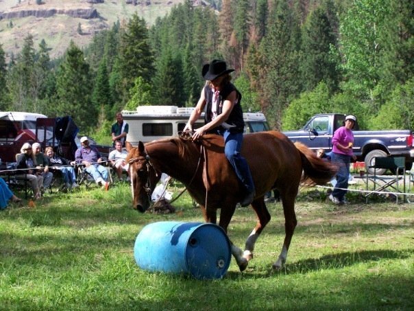 My Mom Riding her horse 2009