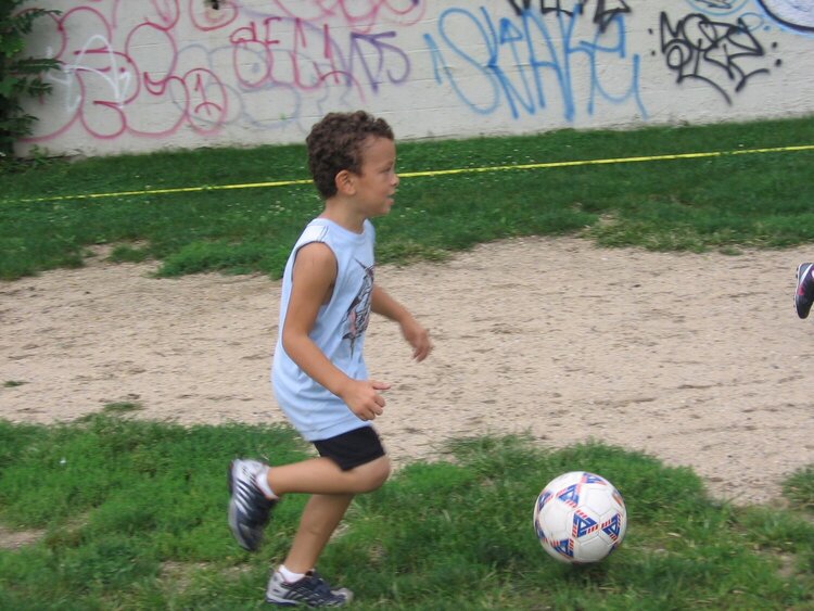 Ethan Playing his Favorite sport..SOCCER!!