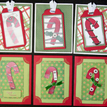 Candy cane Christmas cards