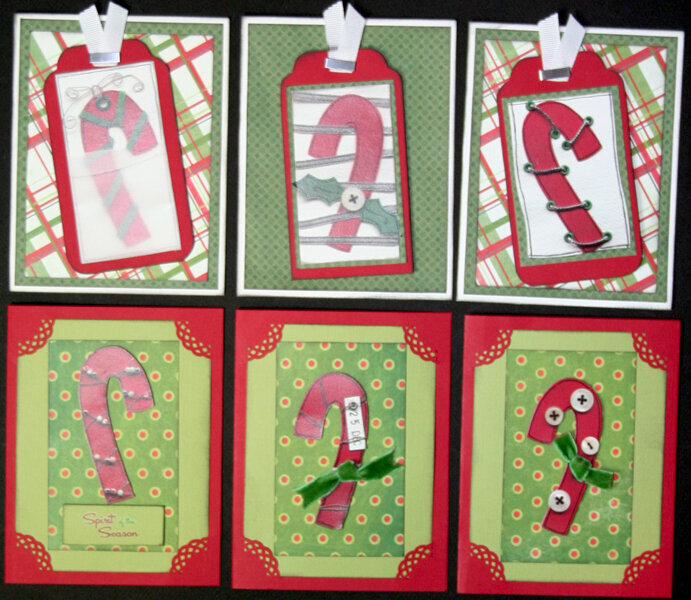 Candy cane Christmas cards